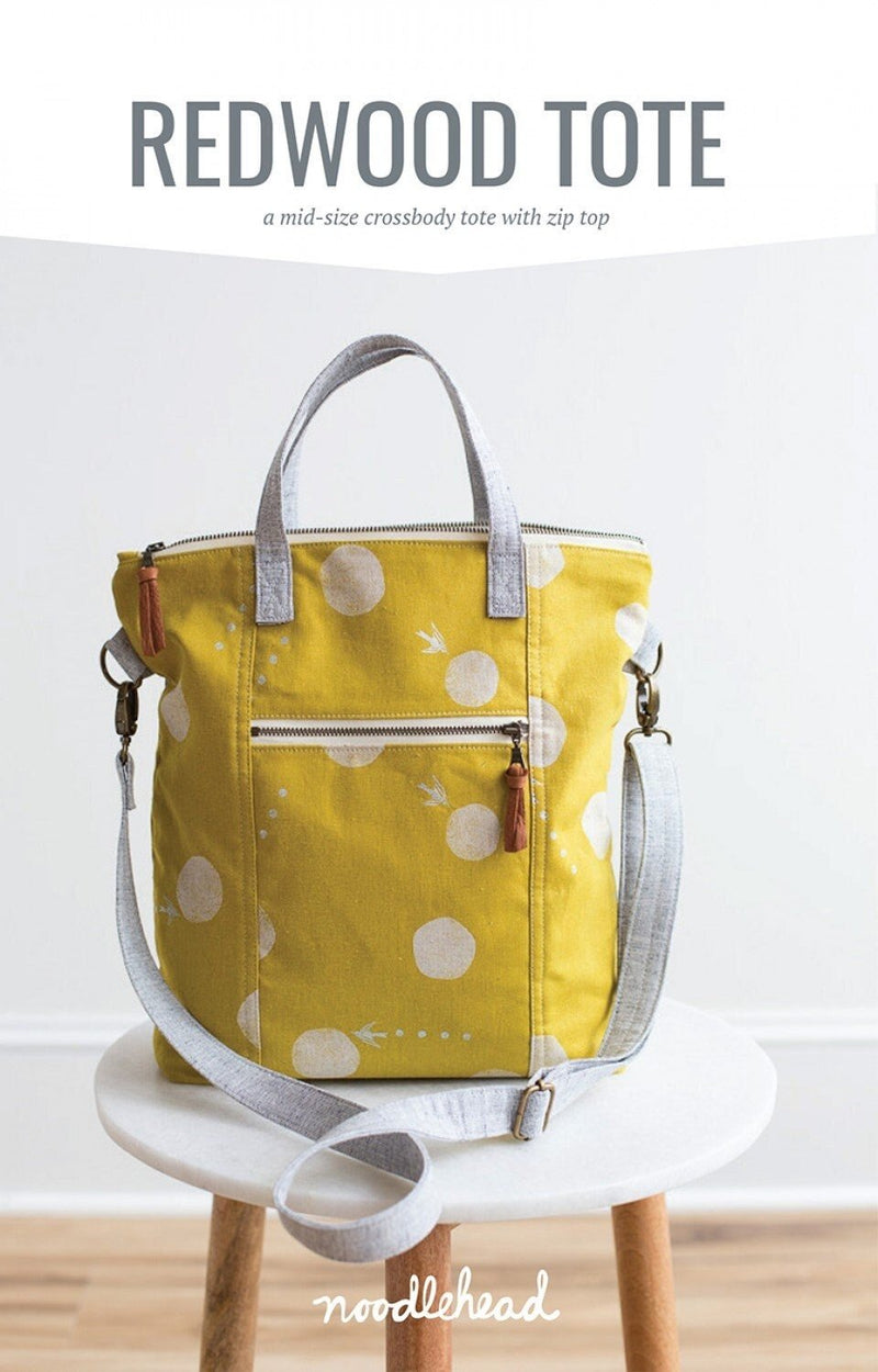 Noodlehead Redwood Tote Bag Pattern- A Mid-size Cross body Tote
