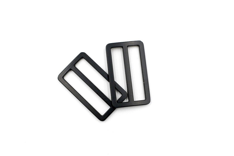 Matte Black 1 1/2 inch (38mm) Flat Slider- Set of 2