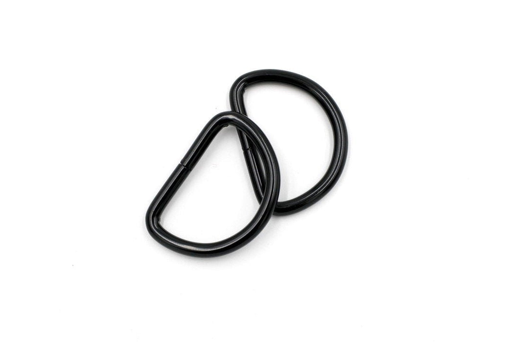 Matte Black 1 1/2 inch (38mm) D-Ring Hardware- Set of 2