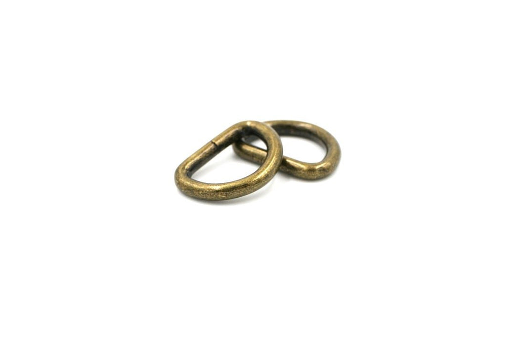 Antique Brass 1 inch (25mm)  D-Ring Hardware- Set of 2