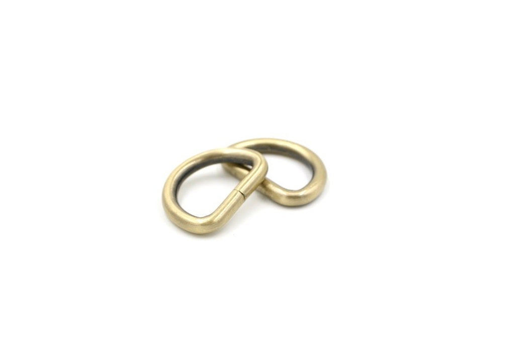 Brass 1 inch (25mm) D-Ring Hardware- Set of 2