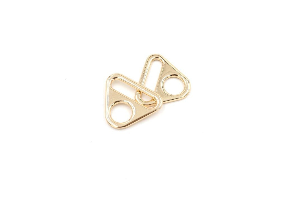 Gold 1 inch (25mm) Triangle Ring- Set of 2