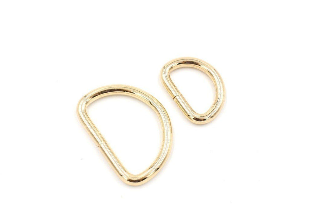 Gold 1 1/2 inch (38mm) D-Ring Hardware- Set of 2