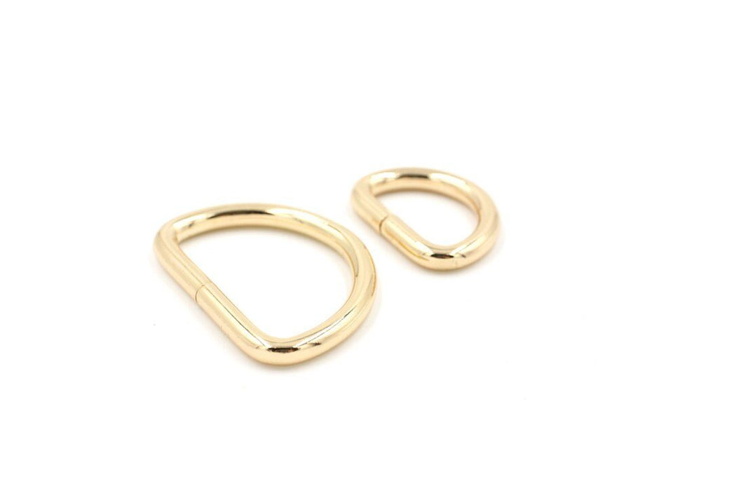 Gold 1 inch (25mm) D-Ring Hardware- Set of 2