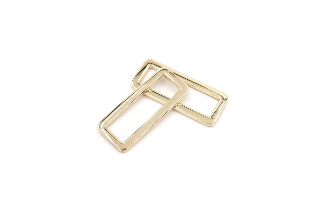 Gold 1 1/2 inch (38mm) Rectangle Ring- Set of 2