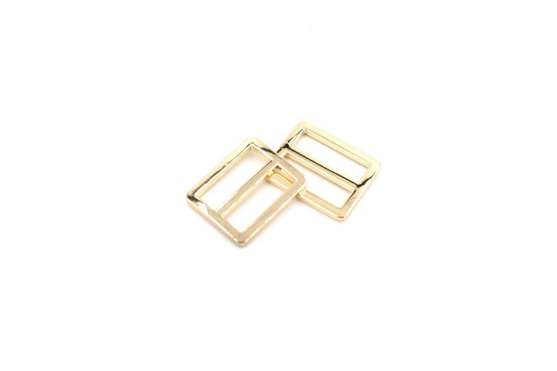 Gold 1 inch (25mm) Flat Slider- Set of 2