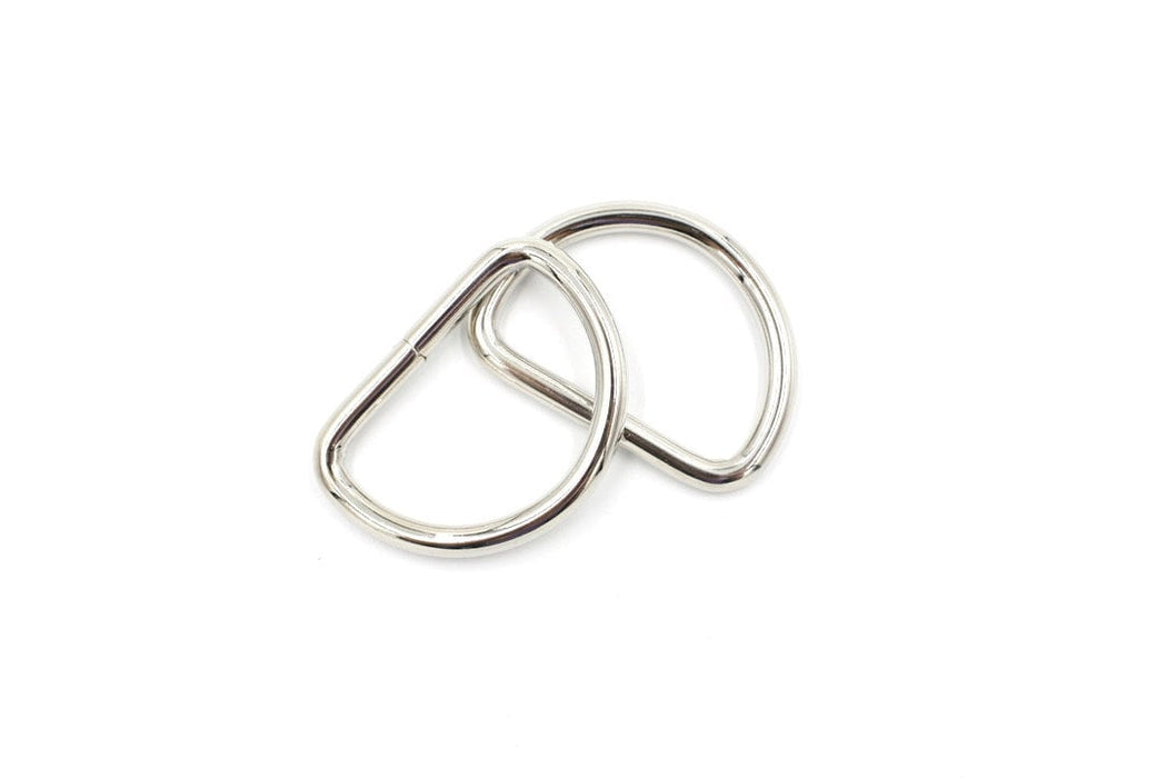 Silver 1 1/2 inch (38mm) D-Ring Hardware- Set of 2
