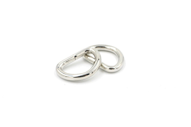 Silver 1 inch (25mm) D-Ring Hardware- Set of 2