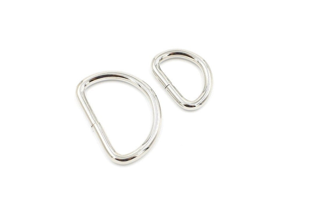 Silver 1 inch (25mm) D-Ring Hardware- Set of 2