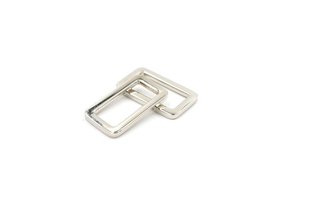 Silver 1 inch (25mm) Rectangle Ring- Set of 2