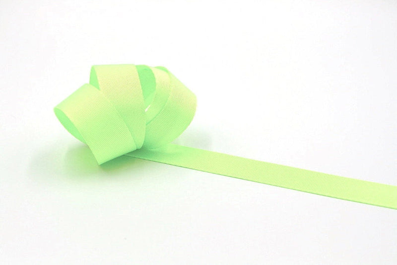 Neon Lime Green 1 inch (25mm) width Nylon Webbing-by the yard