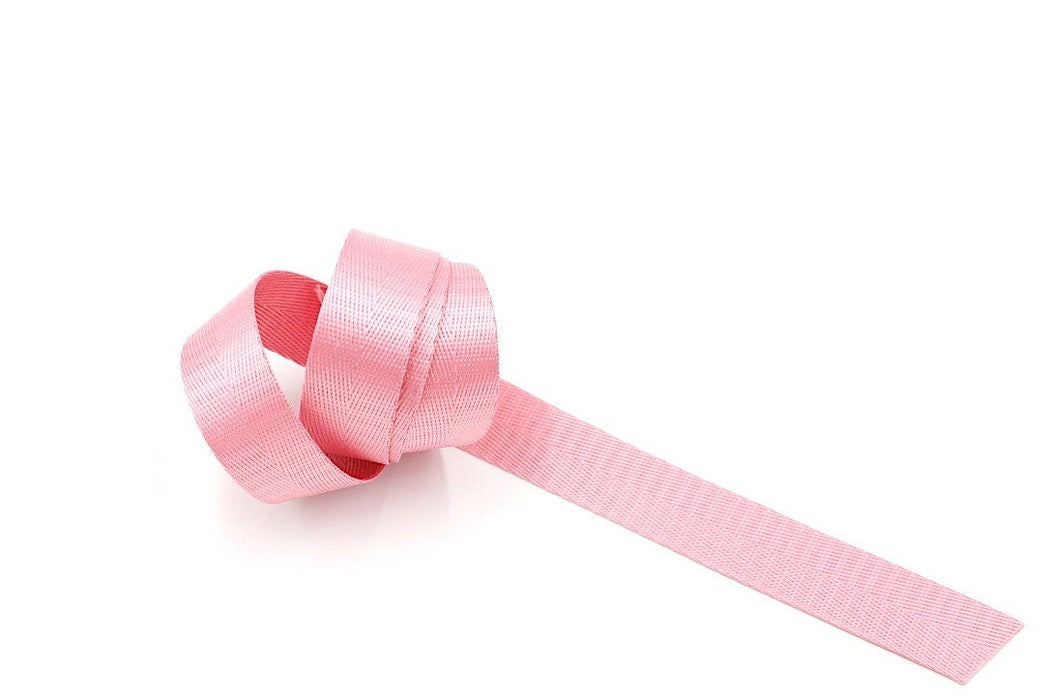 Light Pink Herringbone 1 inch (25mm) width Nylon Webbing-by the yard