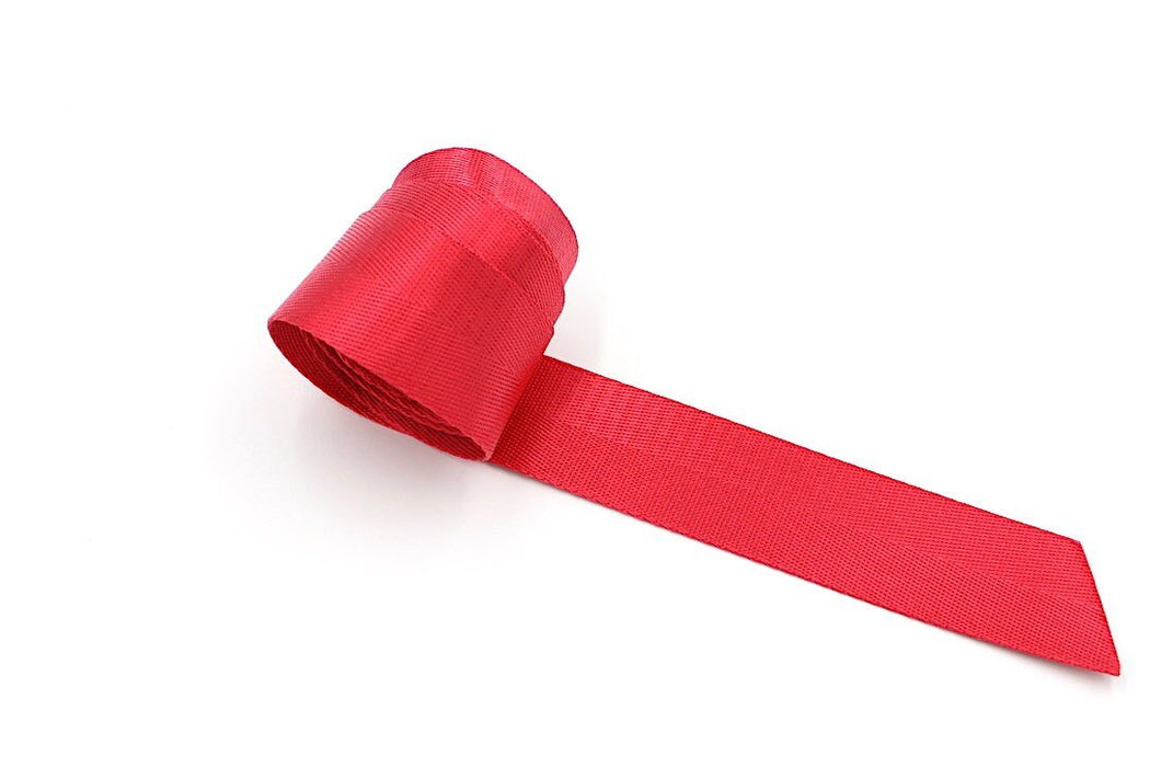 Red Herringbone 1.5 inch (38mm) width Nylon Webbing- by the yard