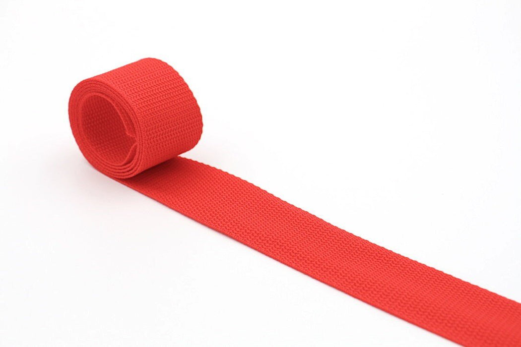 Red Polypropylene 1.5 inch (38mm) width Webbing-by the yard