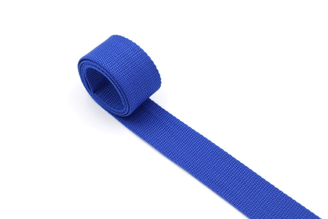Blue Polypropylene 1.5 inch (38mm) width Webbing- by the yard