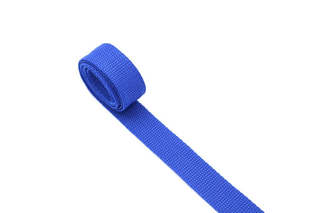 Blue Polypropylene 1 inch (25mm) width Webbing- by the yard