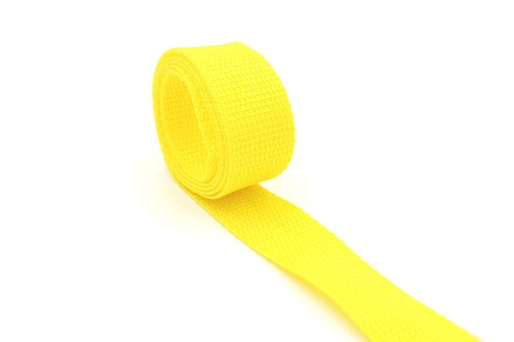 Yellow Polypropylene 1.5 inch (38mm) width Webbing- by the yard