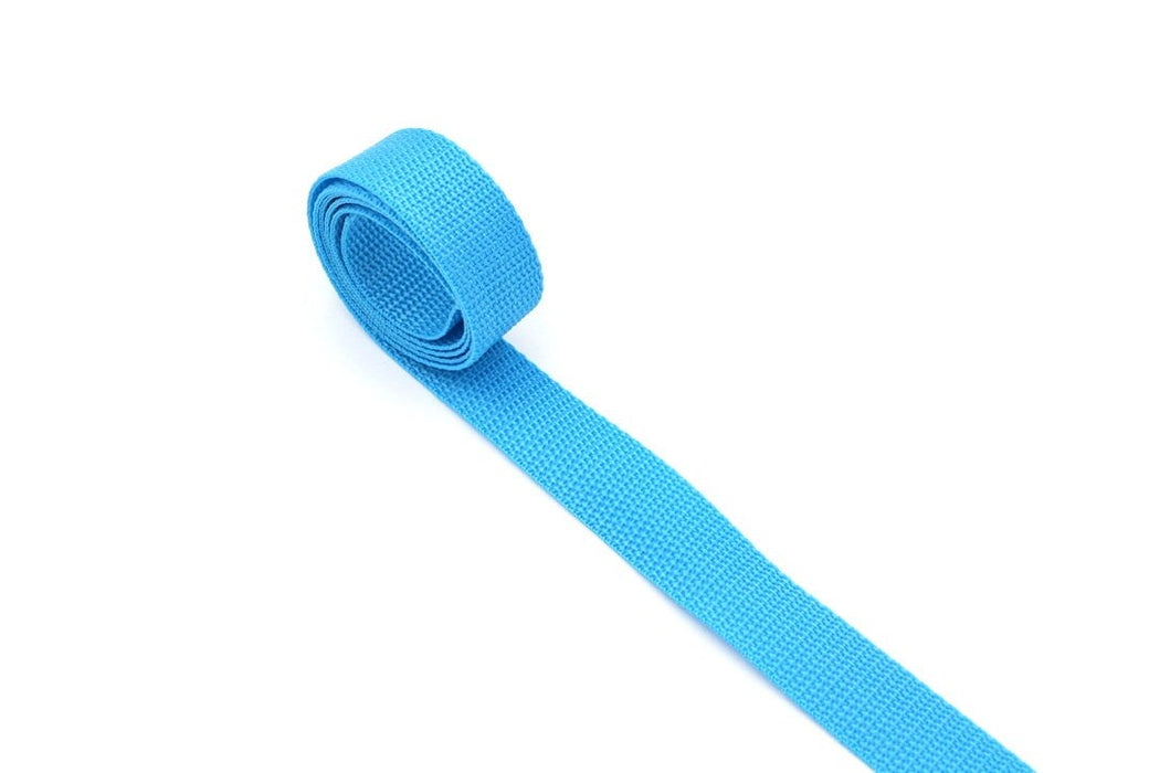 Turquoise Polypropylene 1 inch (25mm) width Webbing- by the yard