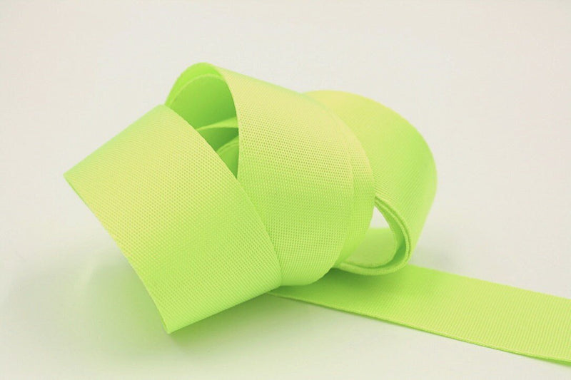 Neon Lime Green  1.5 inch (38mm) width Nylon Webbing- by the yard