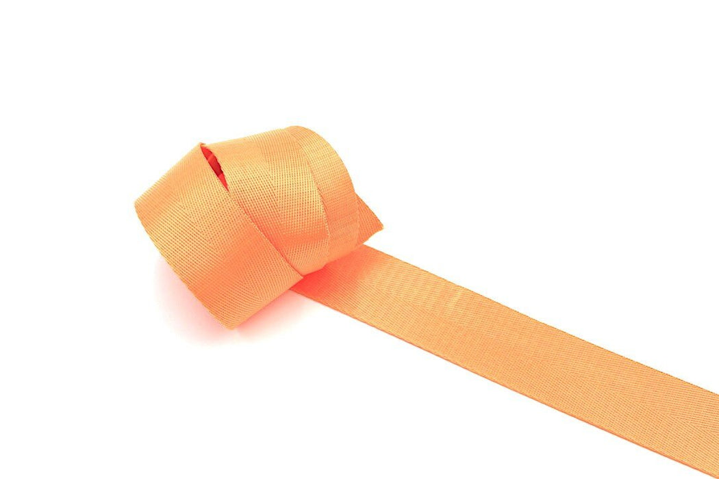 Orange Herringbone 1.5 inch (38mm) width Nylon Webbing-by the yard