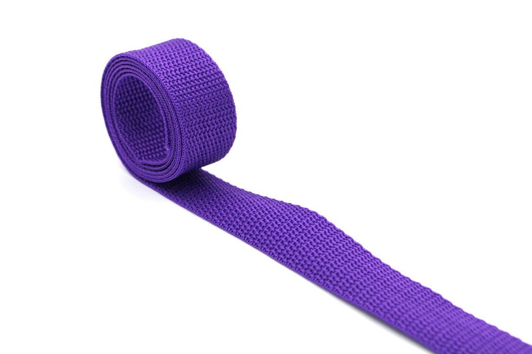 Purple Polypropylene 1 inch (25mm) width Webbing- by the yard