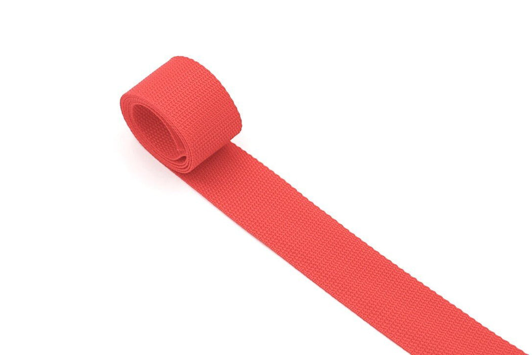 Red Polypropylene 1.5 inch (38mm) width Webbing-by the yard