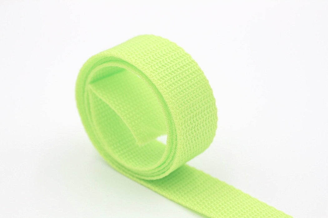 1 Inch Picture Quality Polyester Webbing Green Greens - Strapworks