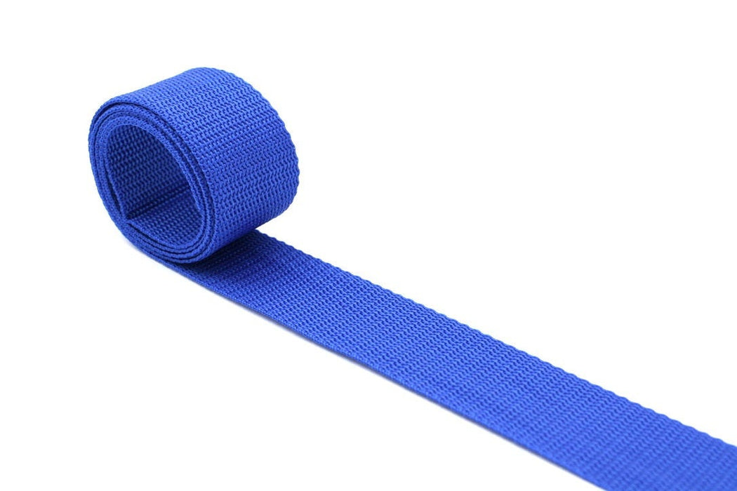 Blue Polypropylene 1.5 inch (38mm) width Webbing- by the yard