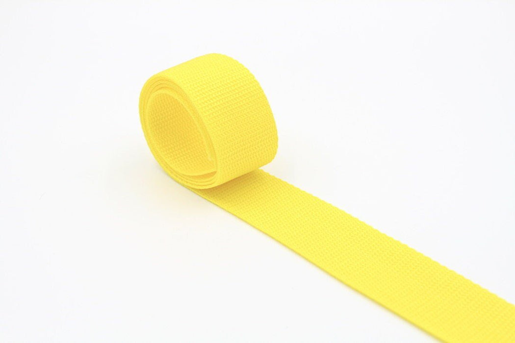 Yellow Polypropylene 1.5 inch (38mm) width Webbing- by the yard