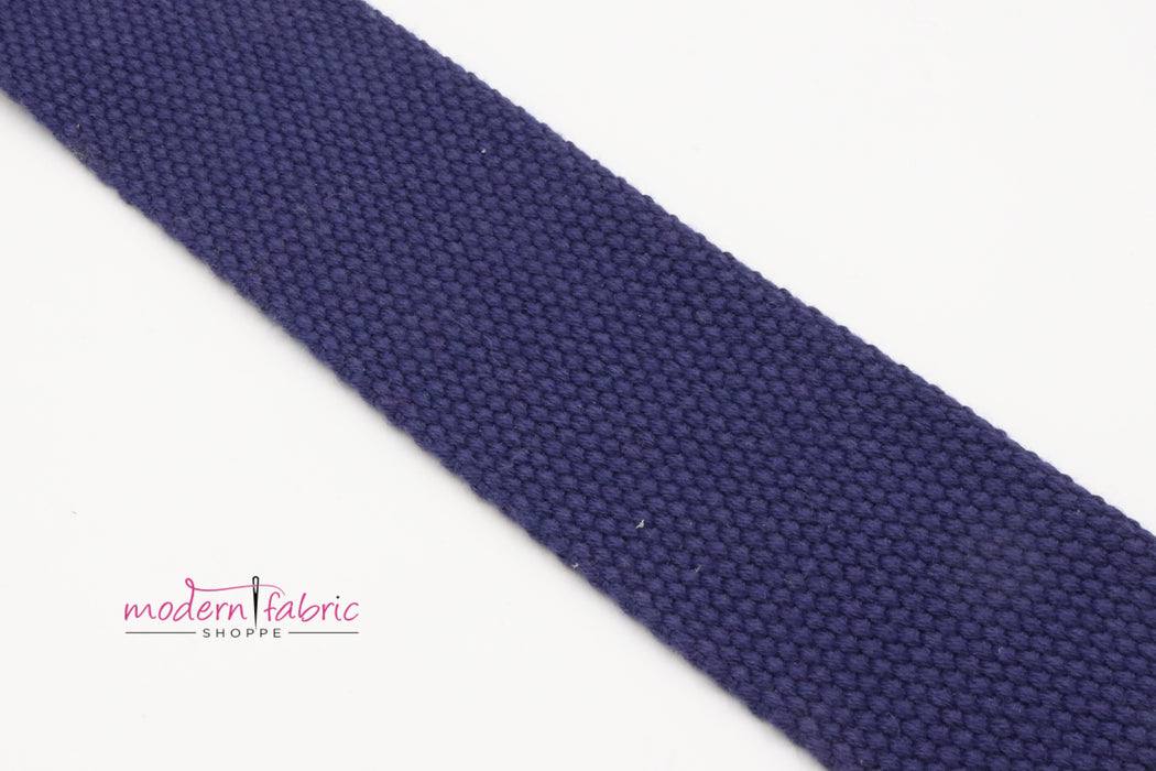 Navy Cotton 1 1/2 inch (38mm) width Webbing- by the yard