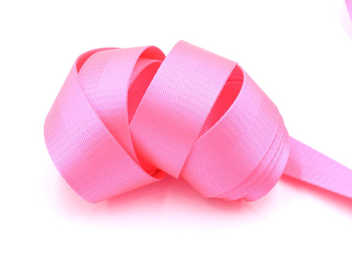 Neon Pink Herringbone 1.5 inch (38mm) width Nylon Webbing- by the yard - Modern Fabric Shoppe
