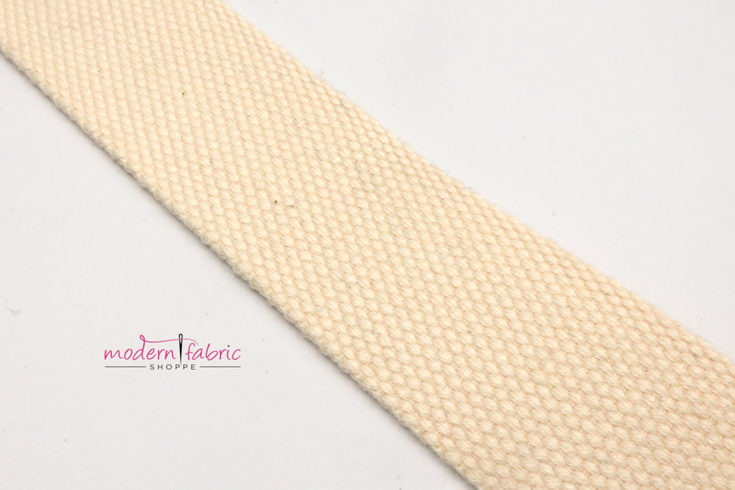 Off White Cotton 1 1/2 inch (38mm) width Webbing- by the yard - Modern  Fabric Shoppe