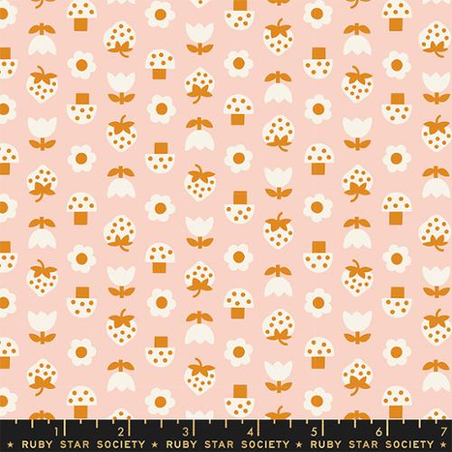 Picture Book by Kimberly Kight- Strawbitties RS 3074 14- Vintage Pink- Half Yard- June 2024 - Modern Fabric Shoppe