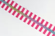 Pink and White Stripe- #5 Rainbow Nylon Coil Zipper Tape - Modern Fabric Shoppe