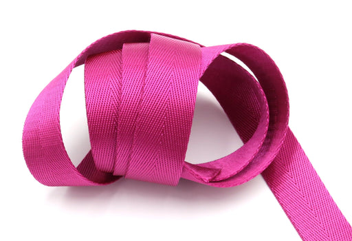 Pink Herringbone 1 inch (25mm) width Nylon Webbing-by the yard - Modern Fabric Shoppe