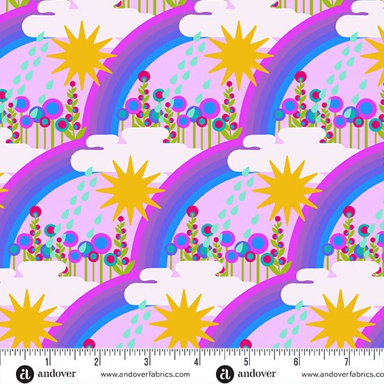 Postmark by Alison Glass- First Day A-1126-P Lavender- Half Yard- April 2024 - Modern Fabric Shoppe