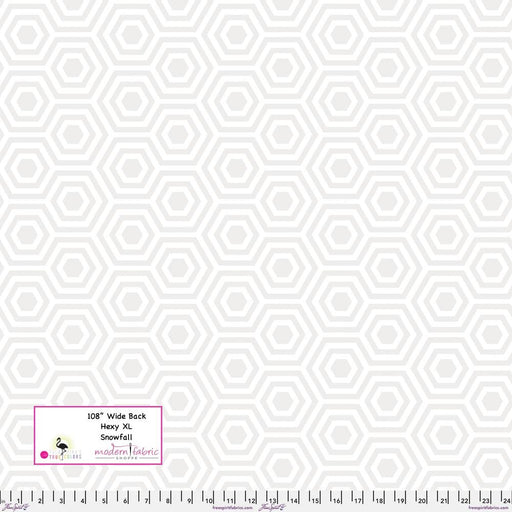 PRE-ORDER 108" Wide Back Hexy XL- QBTP013.SNOWFALL Half Yard from Tula Pink - Modern Fabric Shoppe