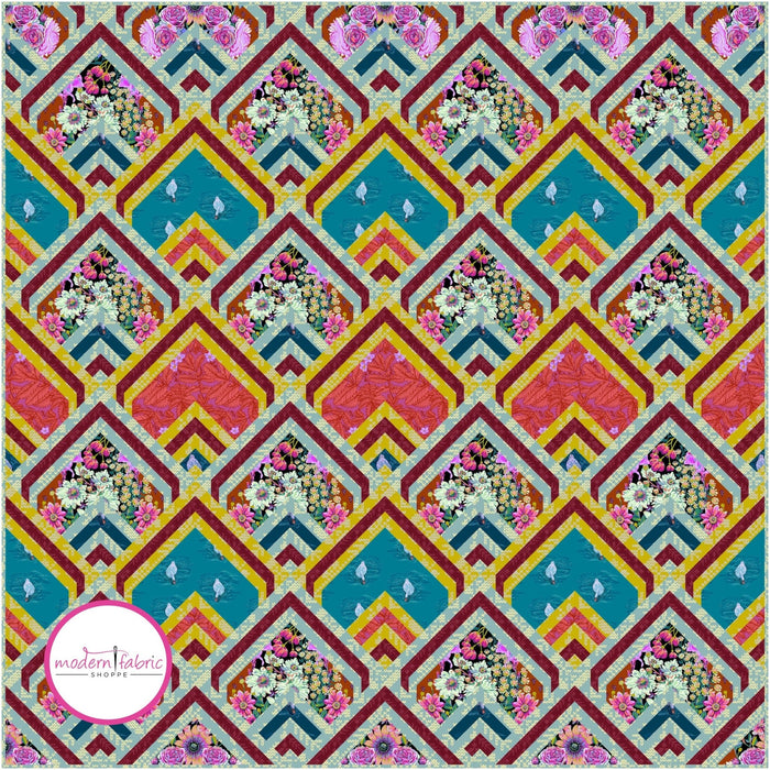PRE-ORDER Anna Maria Horner- Lenora Quilt Kit featuring Good Gracious- May 2024 - Modern Fabric Shoppe