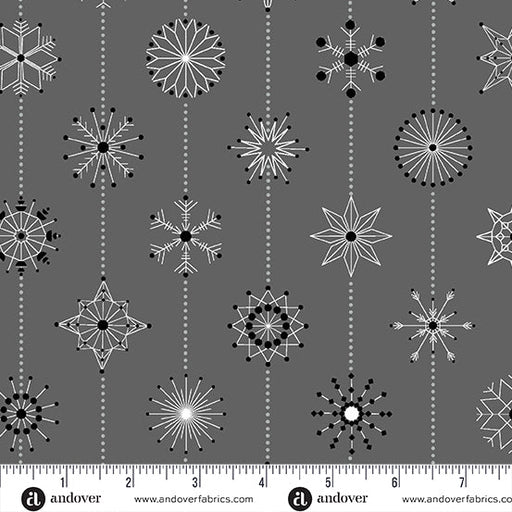 PRE-ORDER Deco Frost by Giucy Giuce- Snowflakes CS-1114-K Sleet- Half Yard- June 2024 - Modern Fabric Shoppe