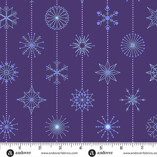 PRE-ORDER Deco Frost by Giucy Giuce- Snowflakes CS-1114-P Winter Plum- Half Yard- June 2024 - Modern Fabric Shoppe