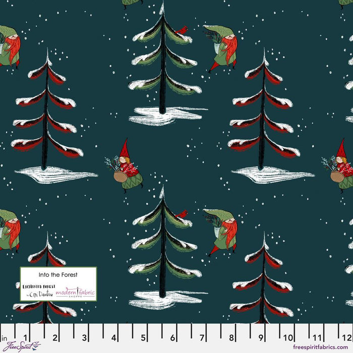 PRE-ORDER Enchanted Forest by Cori Dantini- Into the Forest PWCD078.XTEAL- Half Yard- June 2023 - Modern Fabric Shoppe
