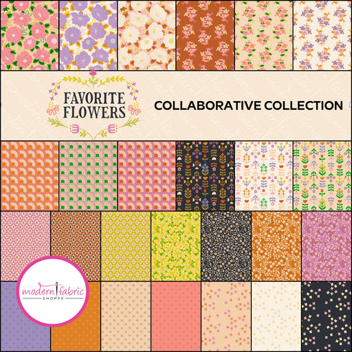 PRE-ORDER- Flower Favorites- Collaboration by Moda- Fat Quarter Bundle- August 2024 - Modern Fabric Shoppe