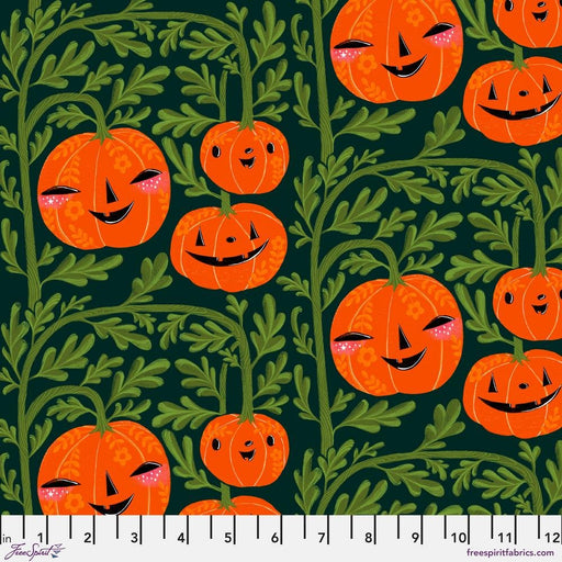 PRE-ORDER Ghostly Greeting by Cori Dantini- Pumpkin Head PWCD114.XGREEN- May 2024 - Modern Fabric Shoppe