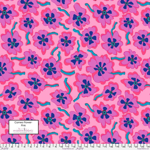 PRE-Order Kaffe Fassett August 2023 Collective- Camo Flower- PWBM088.PINK- Half Yard - Modern Fabric Shoppe