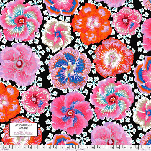 PRE-Order Kaffe Fassett August 2023 Collective- Floating Hibiscus- PWPJ122.CONTRAST- Half Yard - Modern Fabric Shoppe