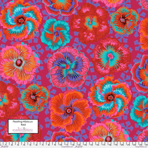PRE-Order Kaffe Fassett August 2023 Collective- Floating Hibiscus- PWPJ122.RED- Half Yard - Modern Fabric Shoppe