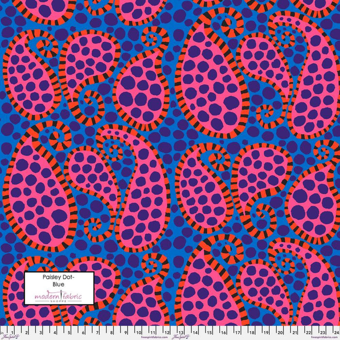 PRE-Order Kaffe Fassett August 2023 Collective- Paisley Dot- PWBM090.BLUE- Half Yard - Modern Fabric Shoppe