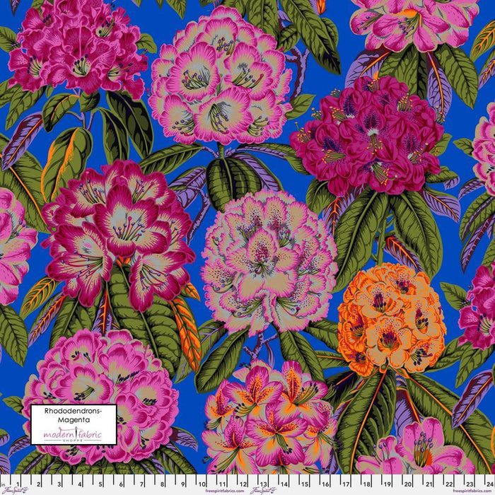 PRE-Order Kaffe Fassett August 2023 Collective- Rhododendrons- PWPJ124.MAGENTA- Half Yard - Modern Fabric Shoppe