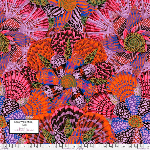 PRE-Order Kaffe Fassett August 2023 Collective- Sailor Valentine- PWPJ121.RED- Half Yard - Modern Fabric Shoppe