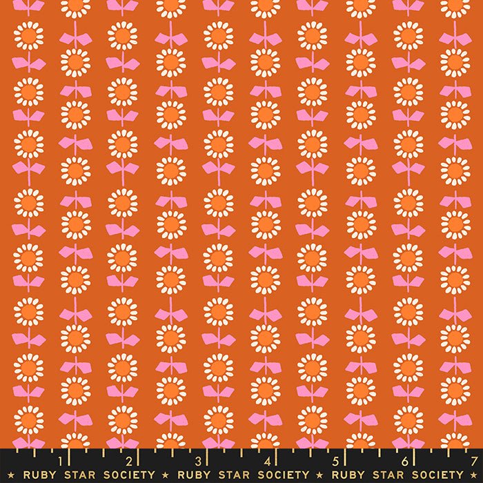 PRE-ORDER Meadow Star by Alexia Marcella Abegg- Bloom RS 4098 11-Pecan- Half Yard- February 2024 - Modern Fabric Shoppe